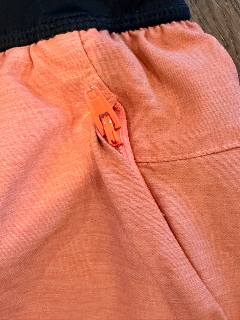 adidas Coral-Orange Running Shorts with Black Waistband - Picture 4 of 7